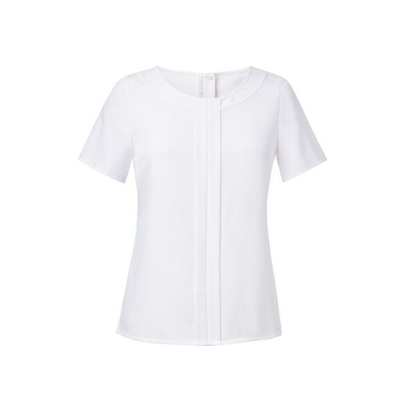 Brook Taverner Womens/Ladies Felina Short-Sleeved Shirt / White